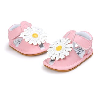 2022 New girl sun flower summer sandals baby shoes soft bottom rubber soles #4
