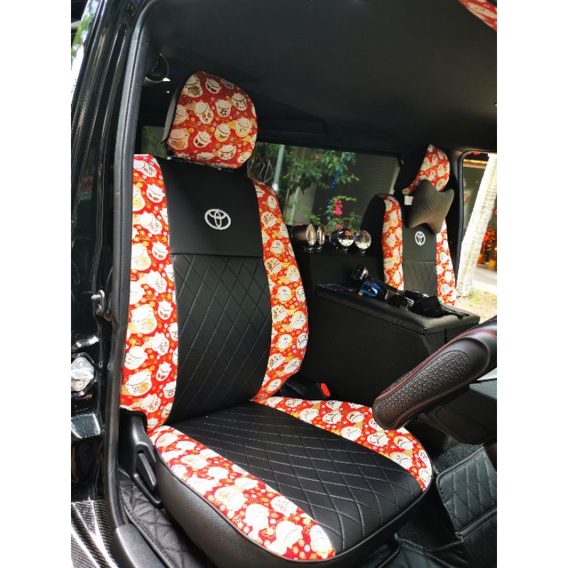 Hiace Super Gl 1 1 Customised Seat Cover Cushion Cover Lucky Cat Shopee Singapore