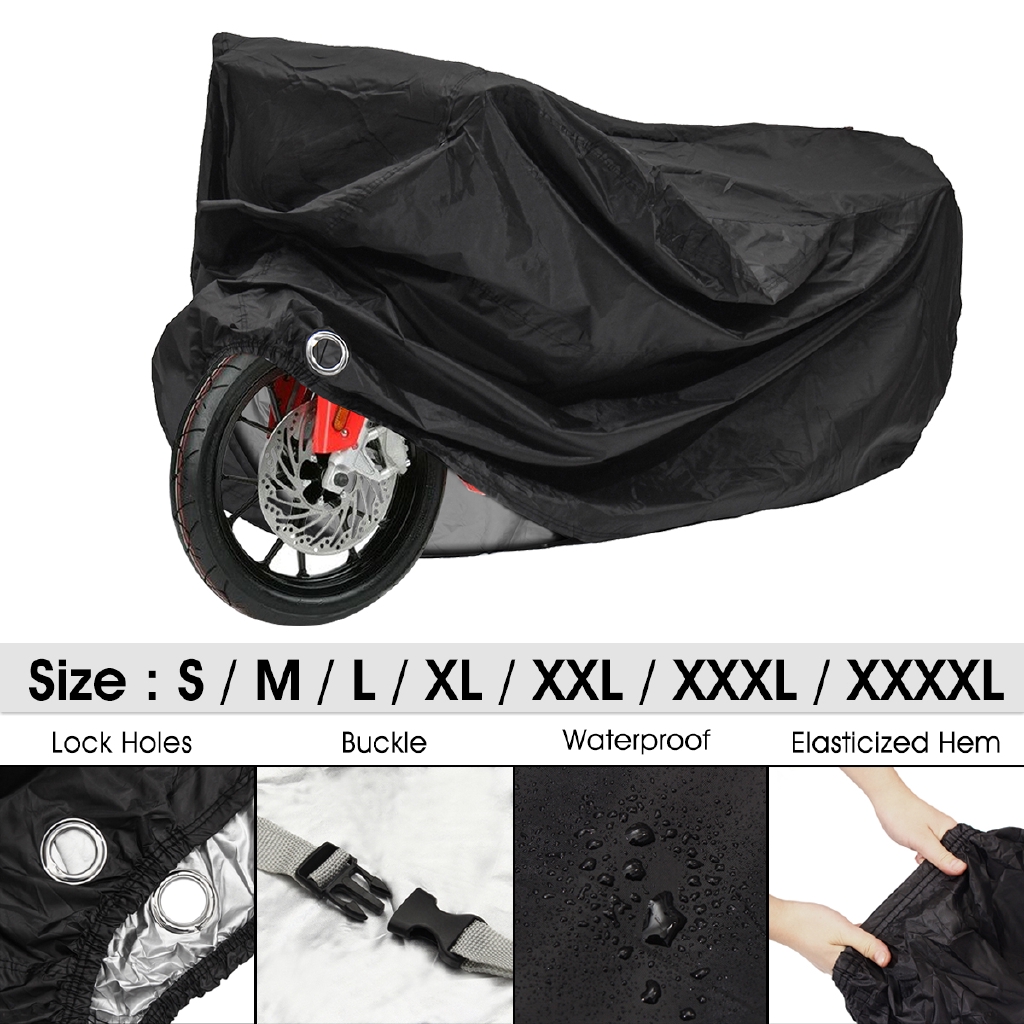 L Scooter Motorbike Bike Motorcycle Cover Waterproof Outdoor Rain Dust Protector