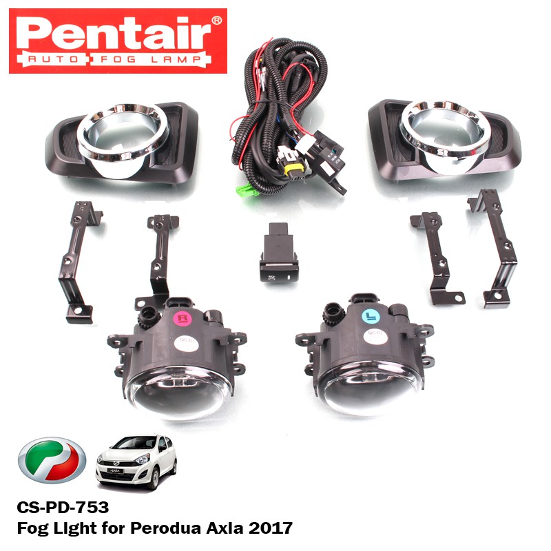 Perodua Axia 2017 fog lamp 1 set with wire kit  Shopee 