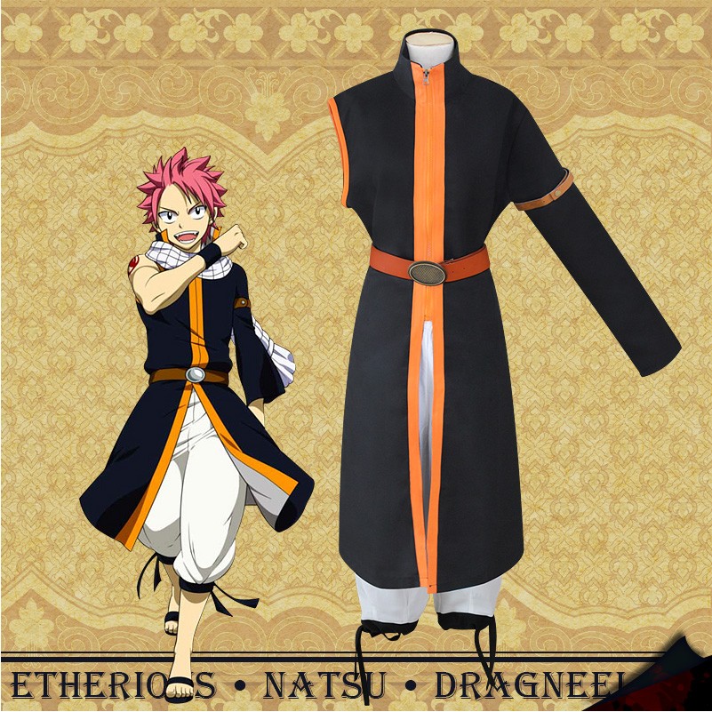 Anime Fairy Tail Etherious Natsu Dragneel 3rd 7 Years Later Hoodie Cloak Pants - fary tail natsu dragneel pants roblox