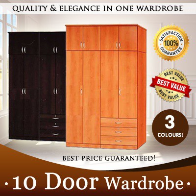 Cheapest Best Selling 10 Door Open Wardrobe Cabinet Free Install