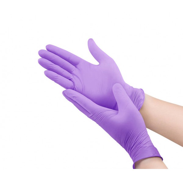 violet nitrile gloves