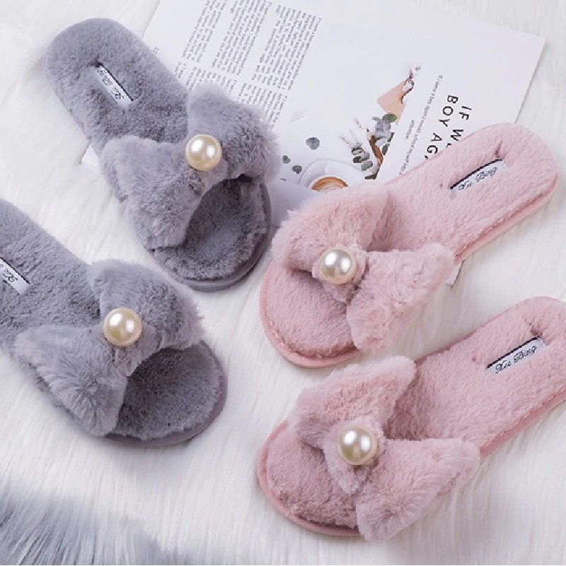 fluffy cute slippers
