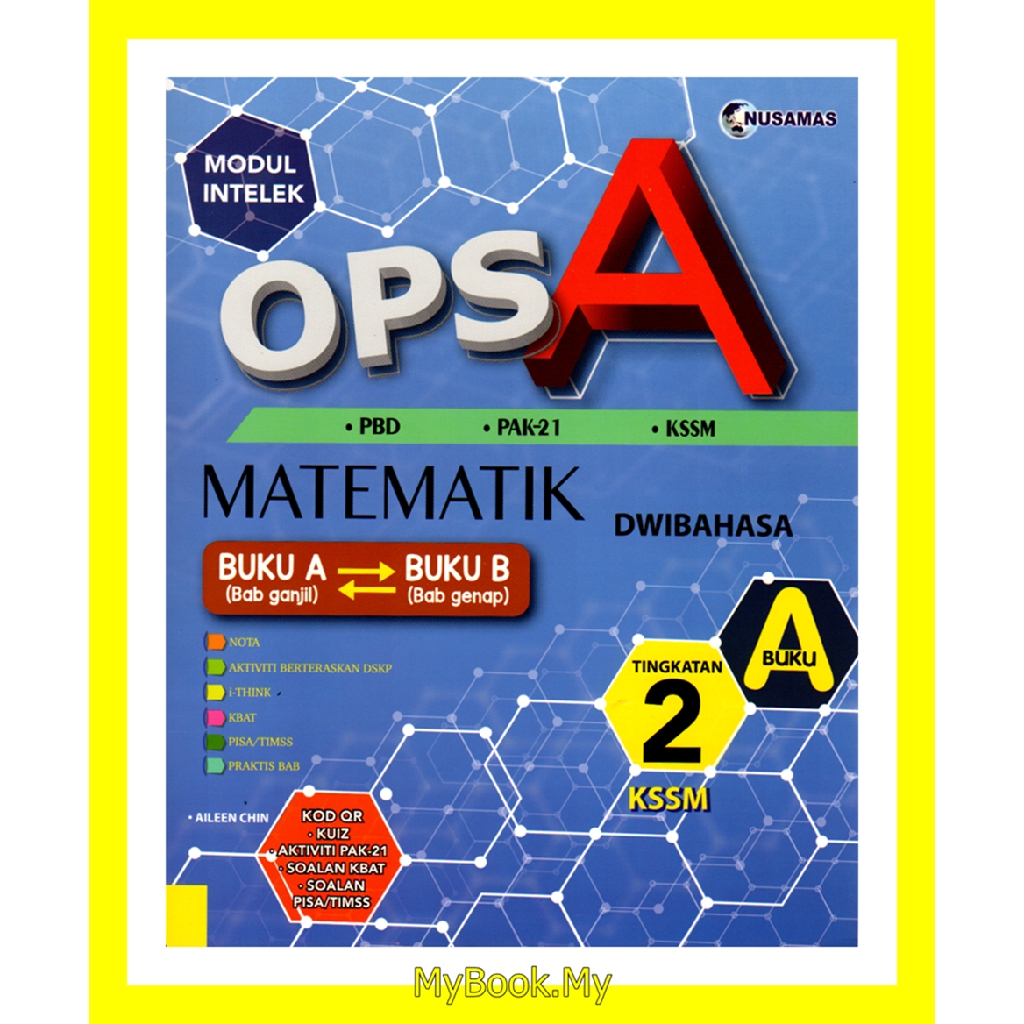 Myb Buku Latihan Modul Intelek Ops A Kssm Tingkatan 2 Buku A Matematik Mathe Shopee Singapore