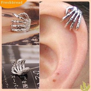 1Chic Skeleton Hand Ear Cuff Silver Plated Ear Bone Personality Clip Earring$ PR 