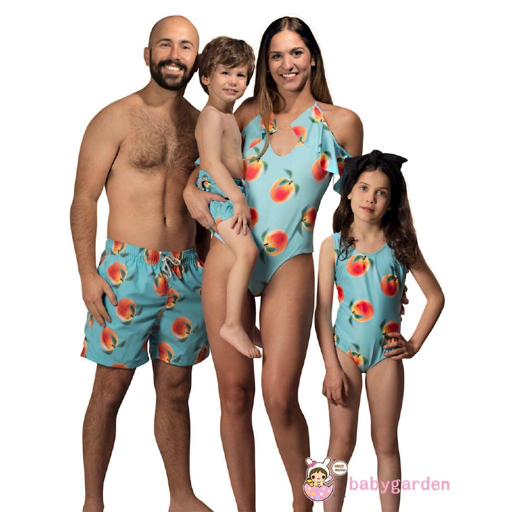 boy and girl matching swimwear