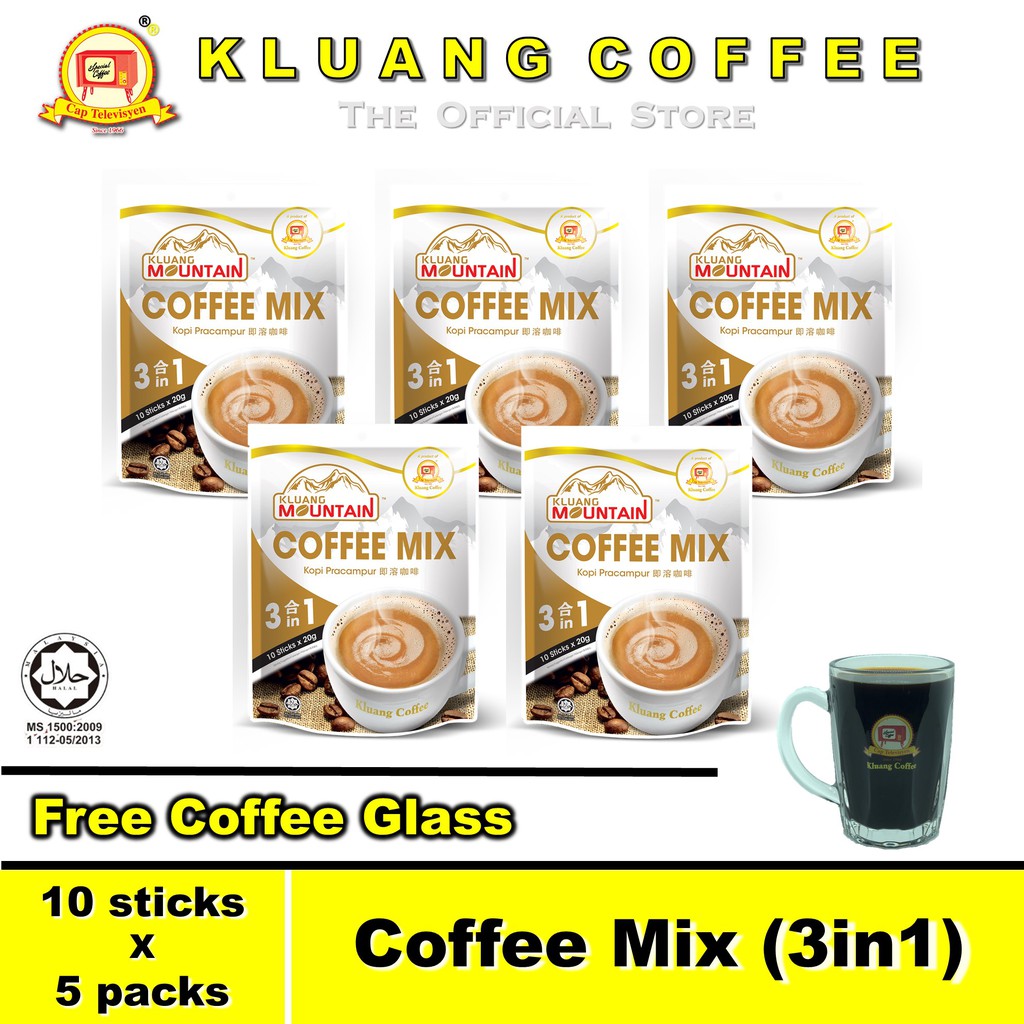 Cap Televisyen Kluang Mountain Coffee Mix 3 in 1 Kopi 10 Cap Televisyen Kluang Mountain Coffee Mix 3 in 1 Kopi 10
