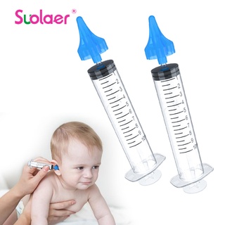 Suolaer Ear Syringe Irrigation Kit Ear Wax Removal Tool Ear Wax Cleaner Flusher Irrigation 10ml