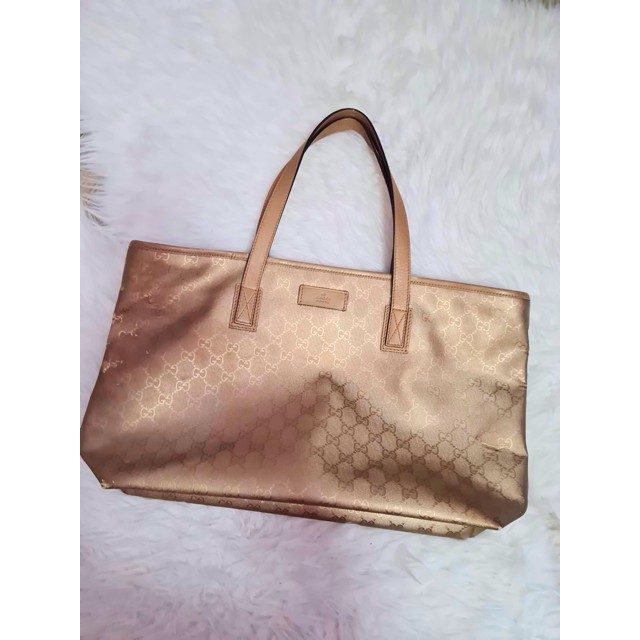 gucci gold tote bag