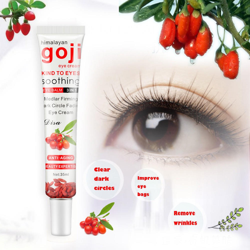GOJI BERRY EYE CREAM (35ML) REDUCE PUFFINESS EYE BAGS DARK CIRCLES