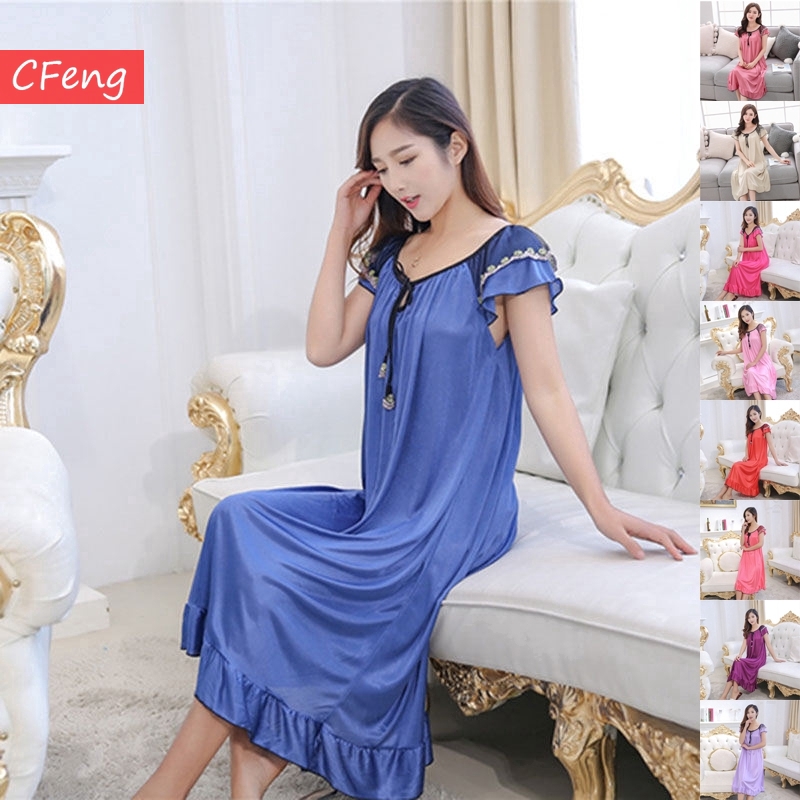 ladies long nightwear