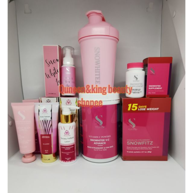 Snowy White Set Loose Item Snow White Lotion Supplement Snowfitz Snowhitee V C Snowfitz V Lotion Whitening Spray Shopee Singapore