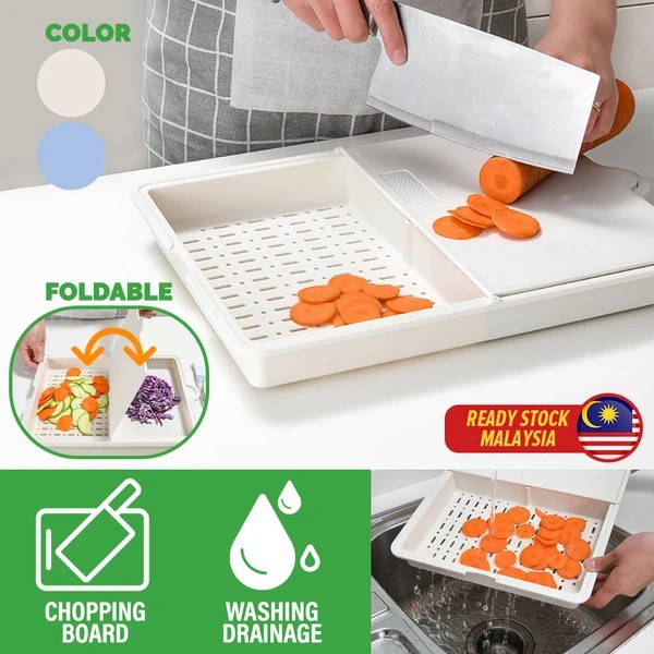 Dolphin_creative Kitchen Cutting Chopping Board Wash Drainer and Storage |  Shopee Singapore