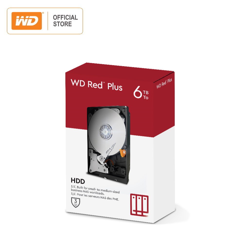 WD Red Plus 6TB 3.5 Internal Hard Disk Drive (HDD) CMR SATA 64M Cache  WD60EFZX - WD Official Store | Shopee Singapore