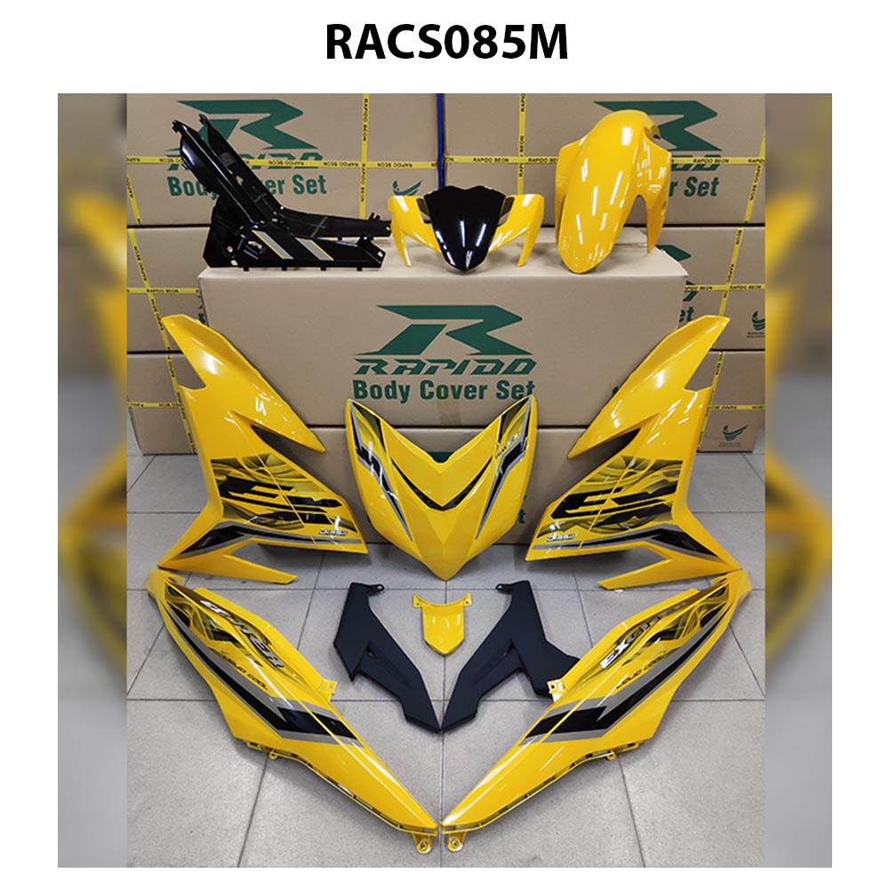 Rapido Cover Set Y15zr V1 V2 Exciter 150 40 Yellow Sticker Tanam Airbrush Racs084 Racs085 Shopee Singapore