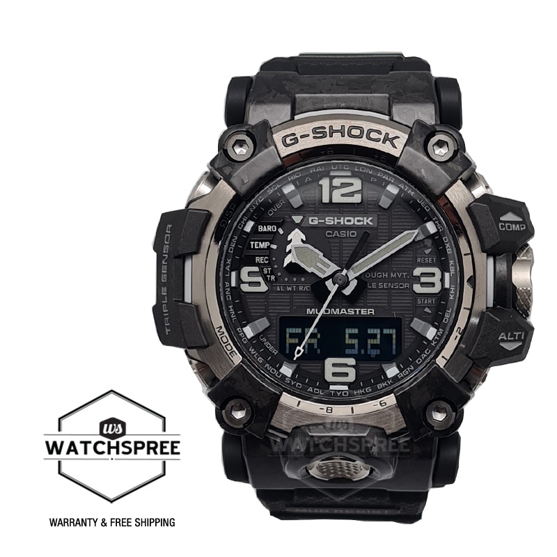 Casio GShock Mudmaster Mud Resistance + Triple Sensor Black Resin