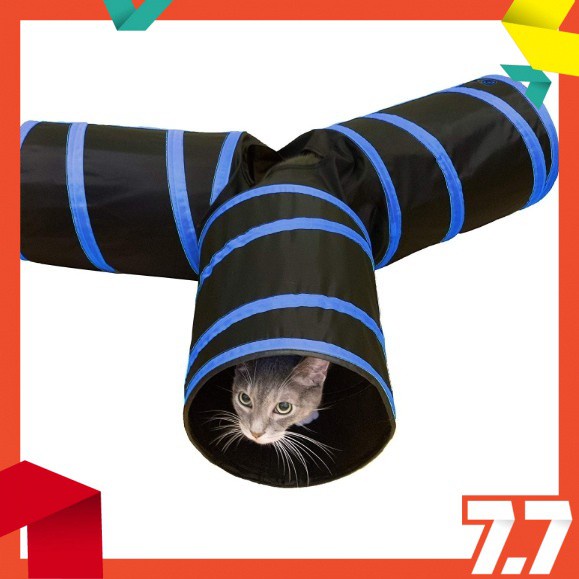 Shop Malaysia Ready Stock Cat Tunnel Tubes Toys Fun Run Crinkle Play Tunnels For Pets Kittens Rabbits Shopee Singapore
