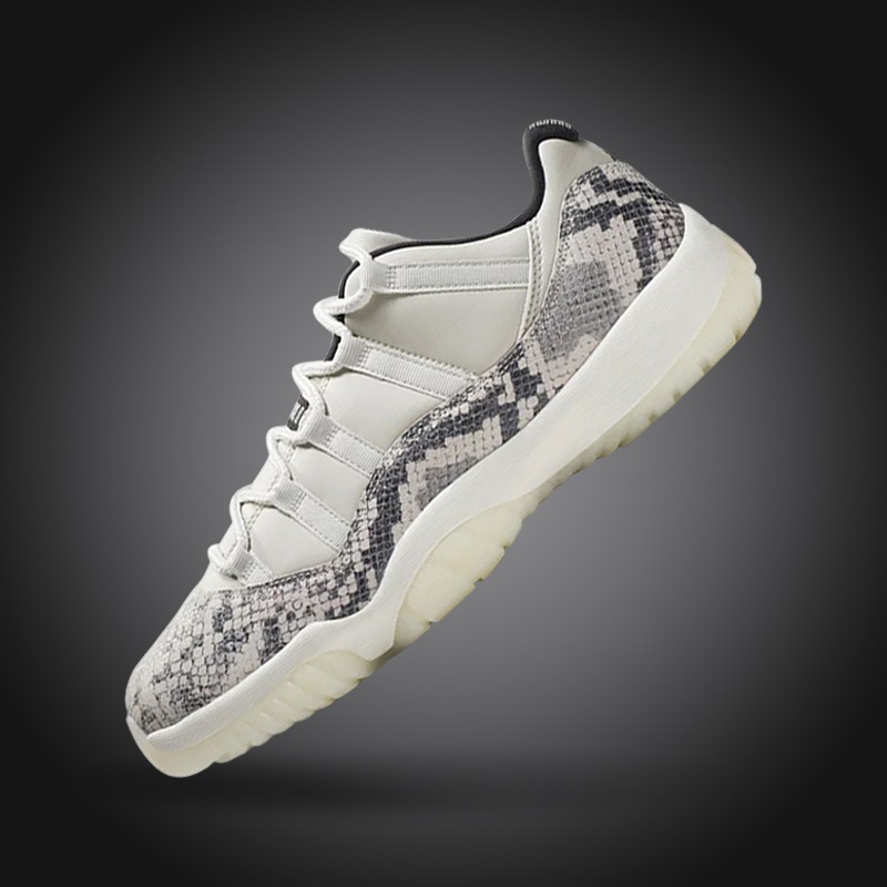 white snakeskin 11 low