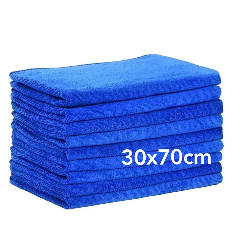 30x70cm Thick Soft Microfiber Cleaning Towel Car Wash Dry Clean Polish Cloth Kain Tuala Lap Kereta Shopee Singapore