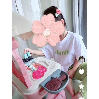 Kid Makeup Portable Beauty Cosmetic Suitcase Handheld with Pretend Play Make up Accessories #6