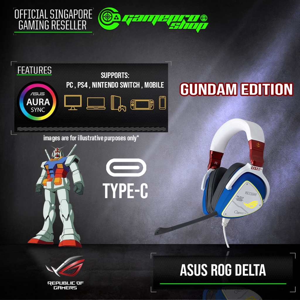 ASUS ROG Delta RGB Gundam Edition Gaming Headset (2Y) | Shopee Singapore