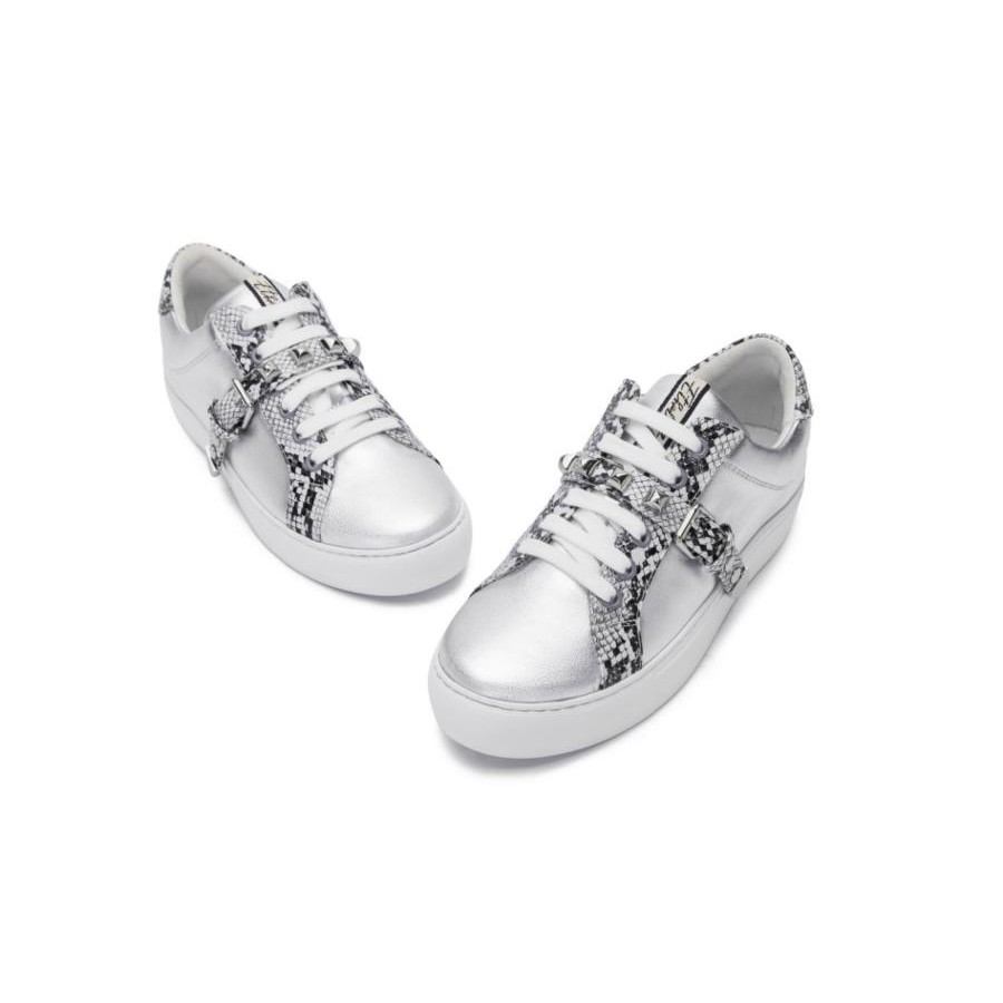 silver lace up shoes