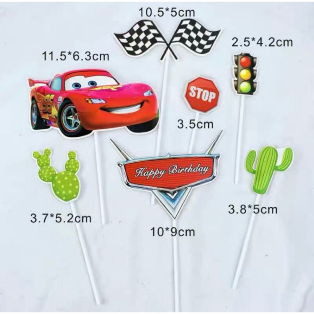 sg seller disney cars vehicle theme mcqueen lightning cake toppers
