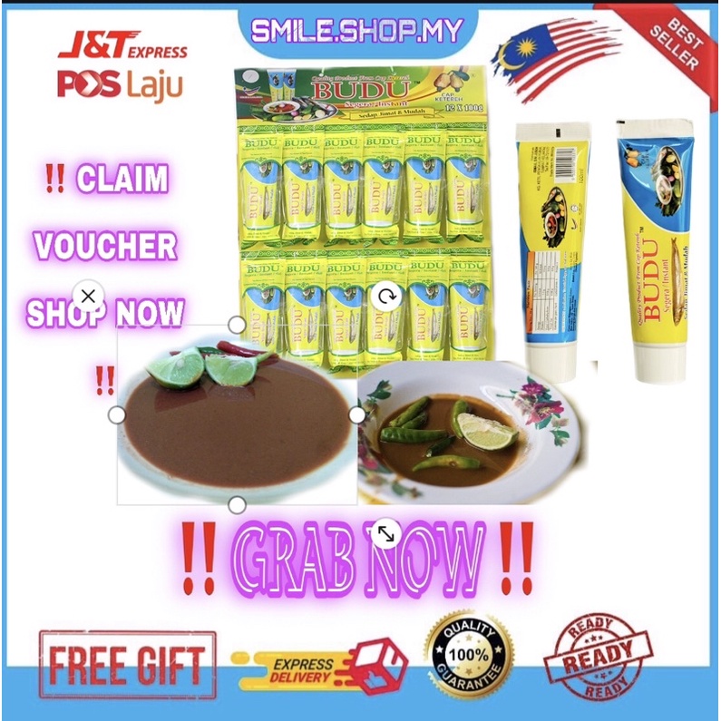 Shop Malaysia Badu Instant Cap Head Ori Kelantan Pati Bilis Fish Budu Budu Bottle 100ml Shopee Singapore