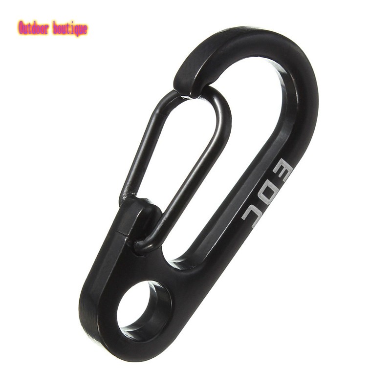 5Pcs Mini Carabiner Snap Spring Clips Hook Survival Keychain EDC Camping Tool AU 
