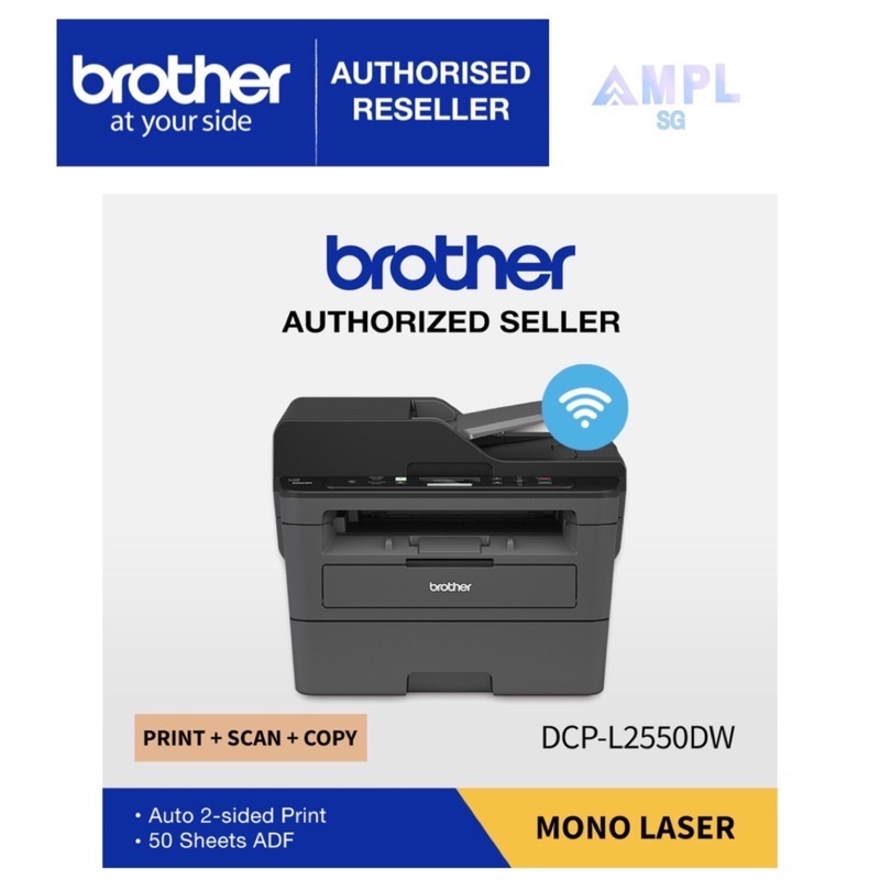 Brother DCPL2550DW Monochrome Laser PrinterPrint, Scan, Copy, 2sided