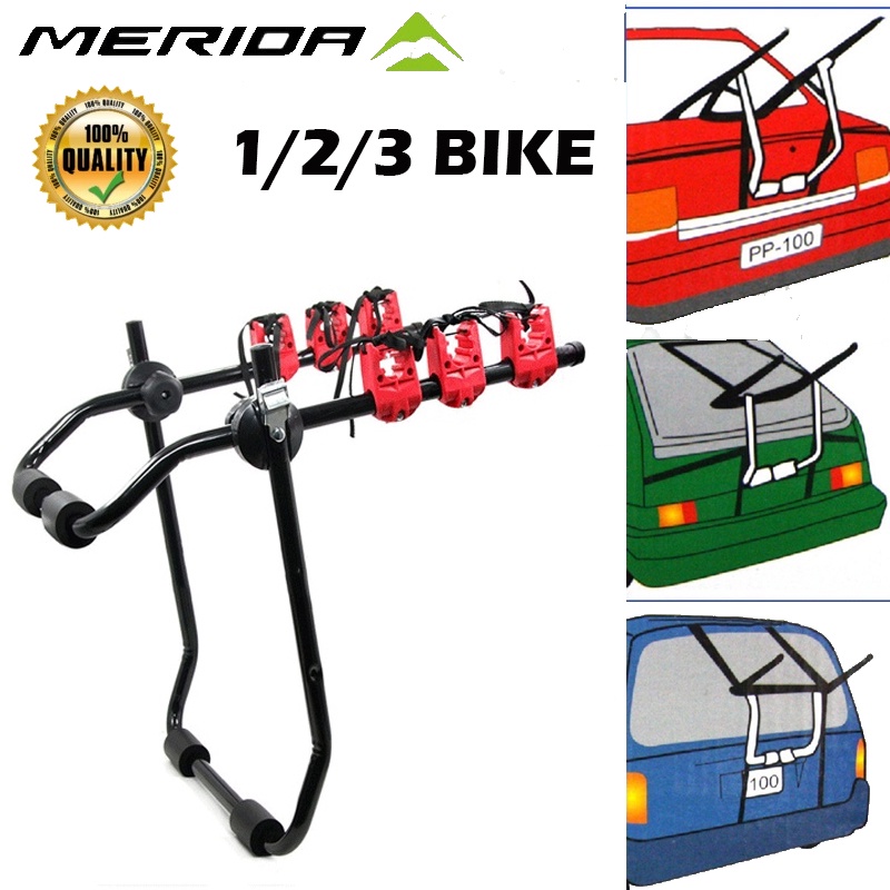 Merida Car Bike Rack Can Hang Three Bicycles Trunk Car Rear Rack Home