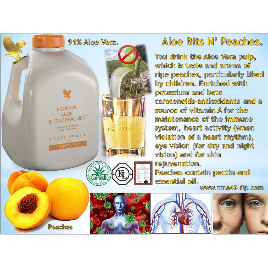 Shop Malaysia Cheapest Forever Living Aloe Vera Gel Bits N Peaches 1 Liter Ready Stock Shopee Singapore