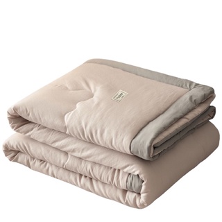 SunnySunny Nordic Minimalist Style Soft Comforter Premium Cotton Quilt Stripe Blanket S.Single Single Queen King Size
