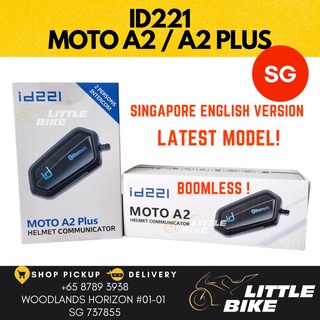 SG SELLER 🇸🇬 Id Id221 moto a2 a1 plus helmet communicator motorcycle Bluetooth communication headset intercom