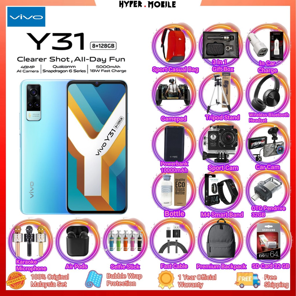 Vivo Y31 8gb Ram 128gb 5000mah Original Vivo Malaysia Shopee Singapore