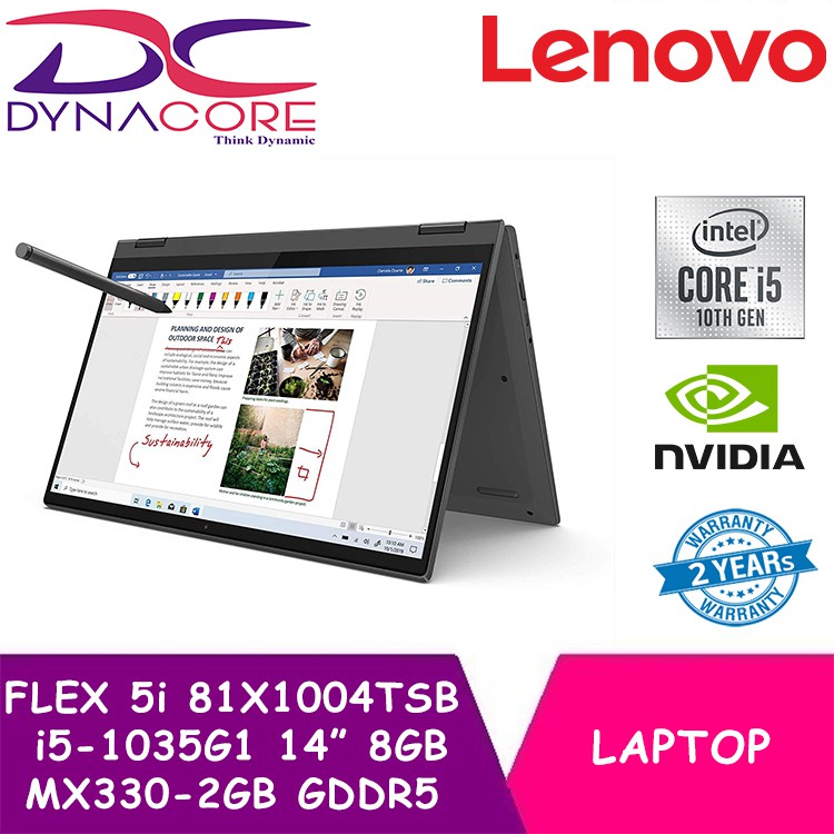 Dynacore Lenovo Ideapad Flex 5i 81x1004tsb 14 Ips Fhd Touch Laptop I5 1035g1 8gb Ram 512gb Ssd Mx330 2y Wrnty Shopee Singapore