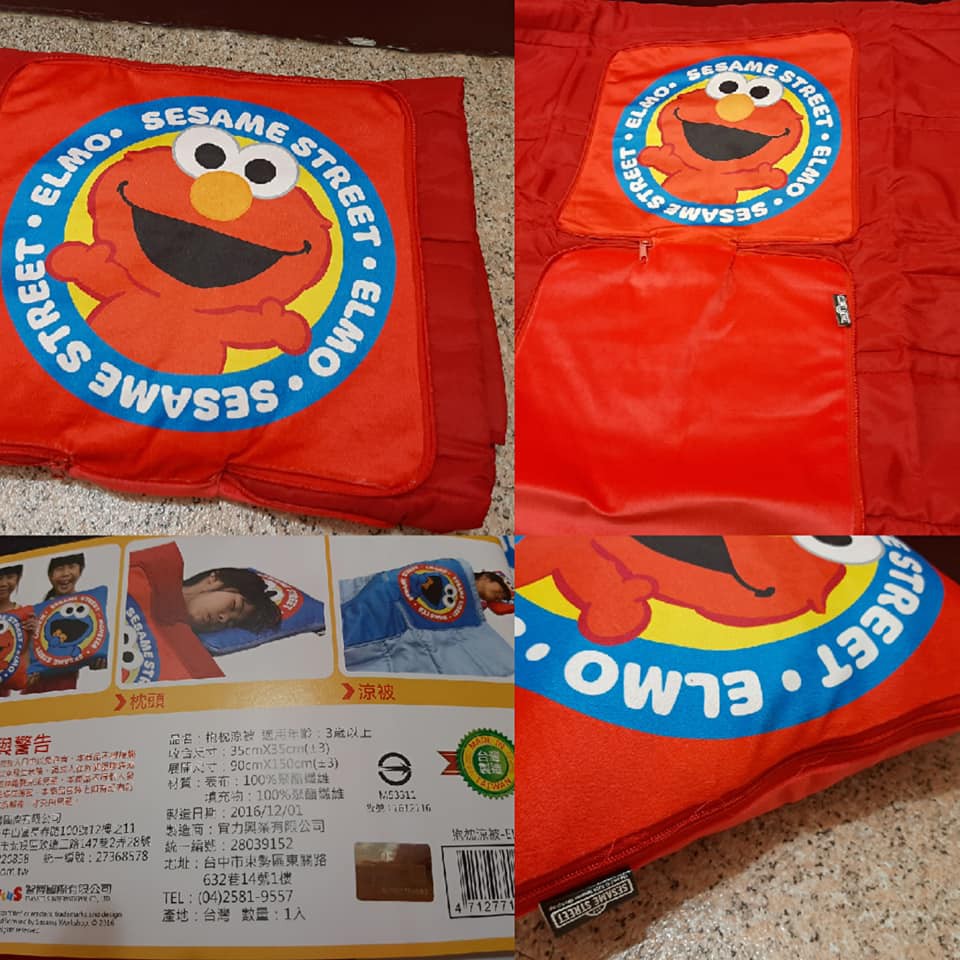 Sesame Street Storage By Elmo Cookie Monster Sesame Street Dual Use Lazy Blanket Shopee Singapore