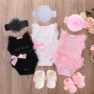 Romper For Baby NewBorn Toddler Boys Girls Clothes Set Lace Short Sleeve Letter Romper New Born Photography Props Dress Infant Romper Jumpshort Baby Terno For Girls For 0-12 Months