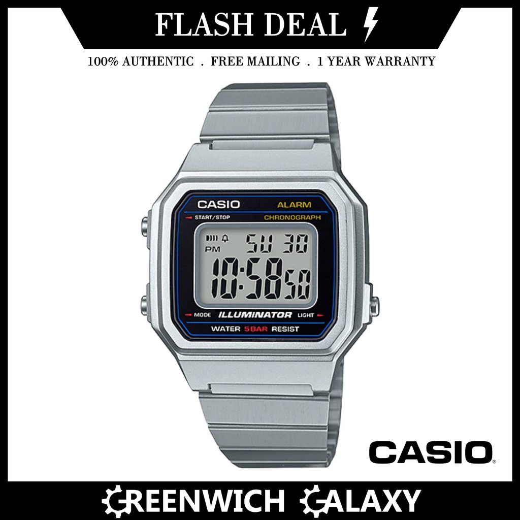 casio stainless steel digital watch