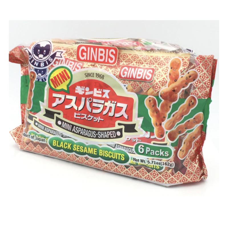 Ginbis Mini Asparagus Shaped Black Sesame Biscuit 162g [Japanese] Shopee Singapore