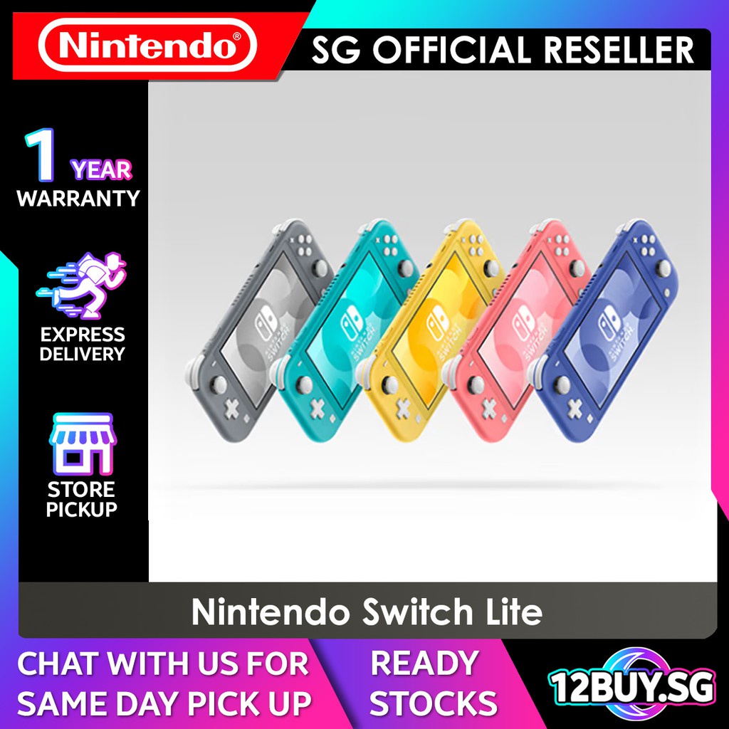 Nintendo Switch Lite Console System Available in 5 Colours Local SG Warranty 12BUY.SG