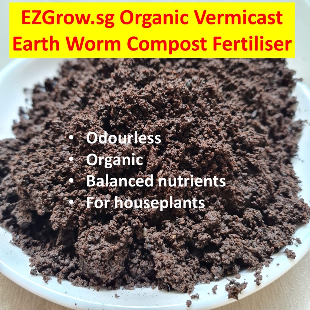 100g 1KG Organic Earth Worm Casting Fertiliser Shopee Singapore