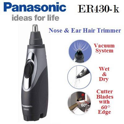 Panasonic Er 430 Wet Dry Nose Ear Hair Trimmer With Vacuum System