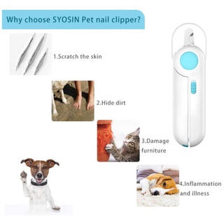 Pet Nail Clipper with LED Light, Nail Cutter Kit Clippers with Nail File for Dogs Cats and Rabbits #4