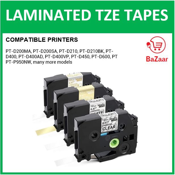 Compatible Brother TAPES for Label Maker TZe 131 231 611 621 631 335
