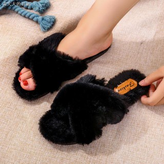 furry sandals with straps