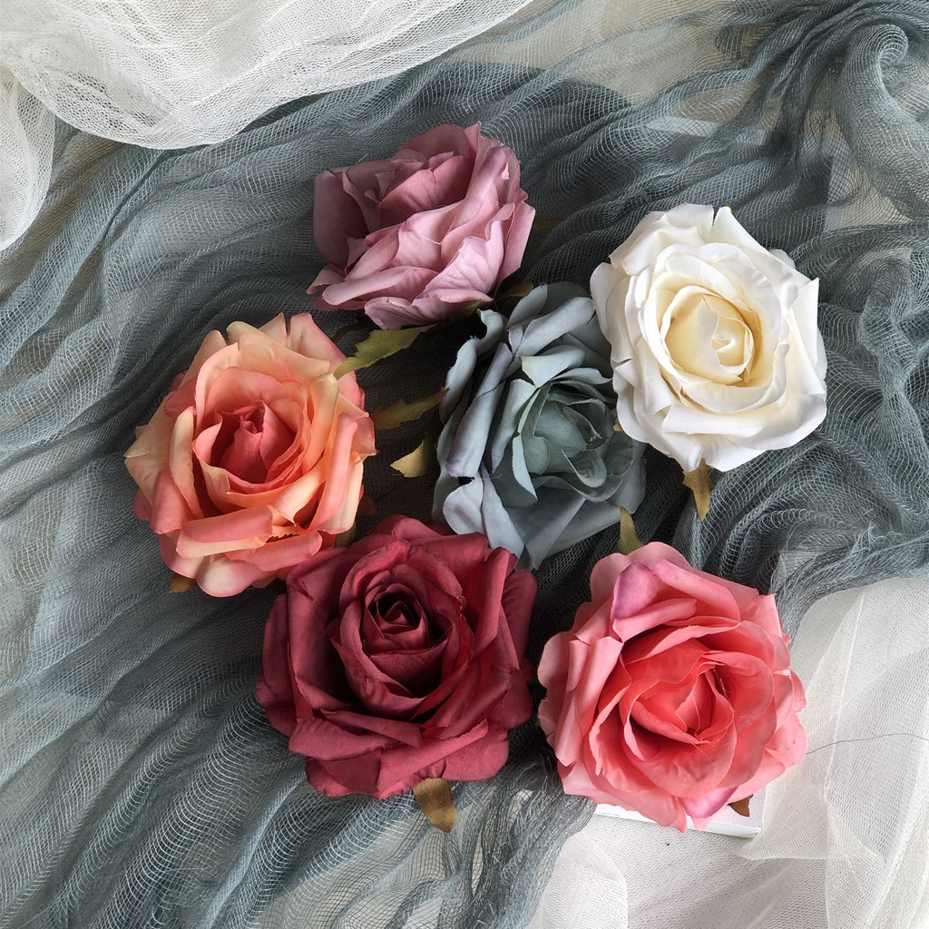10~200pcs 8cm Artificial Rose Flower Heads Silk Rose Fake Flowers DIY Wedding 