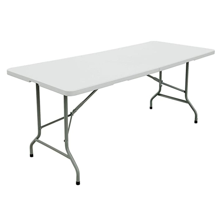 Folding Utility Table Fold In Half Portable Plastic Picnic Party Dining Camp Square Table White Shopee Singapore