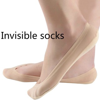 Image of 1 Pairs Women's Cotton Nylon Invisible Low-Cut Non-slip Flats No Show Socks